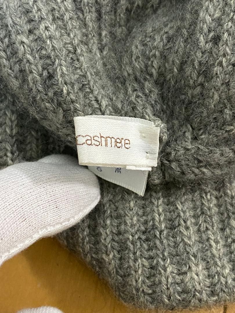 Johnstons スコットランド　ユニセックス　ニット帽 カシミア100%