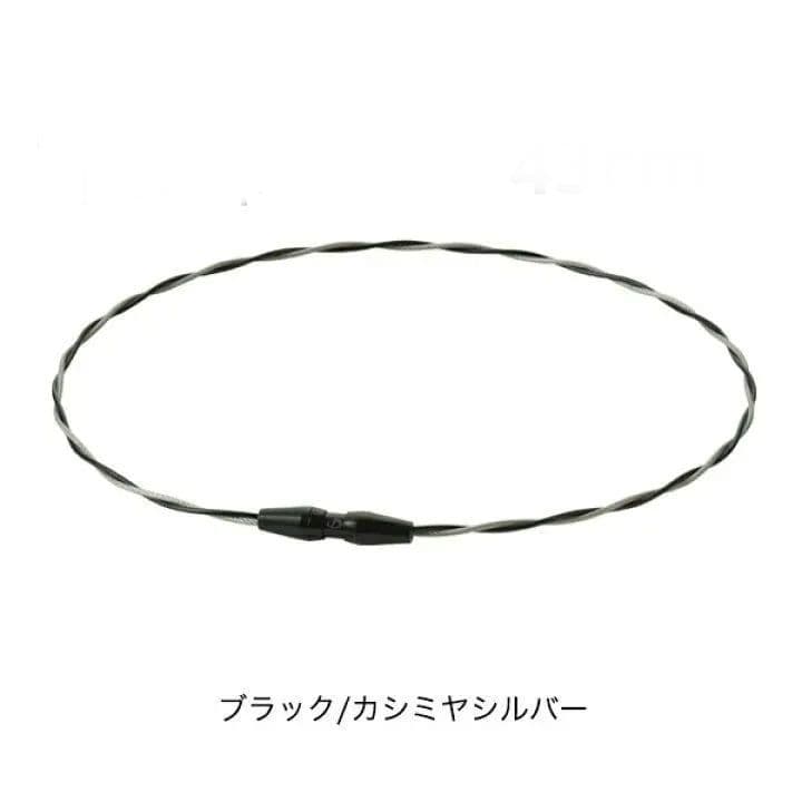 phiten RAKUWAネックトルネード ブラック×カシミヤシルバー４３cm