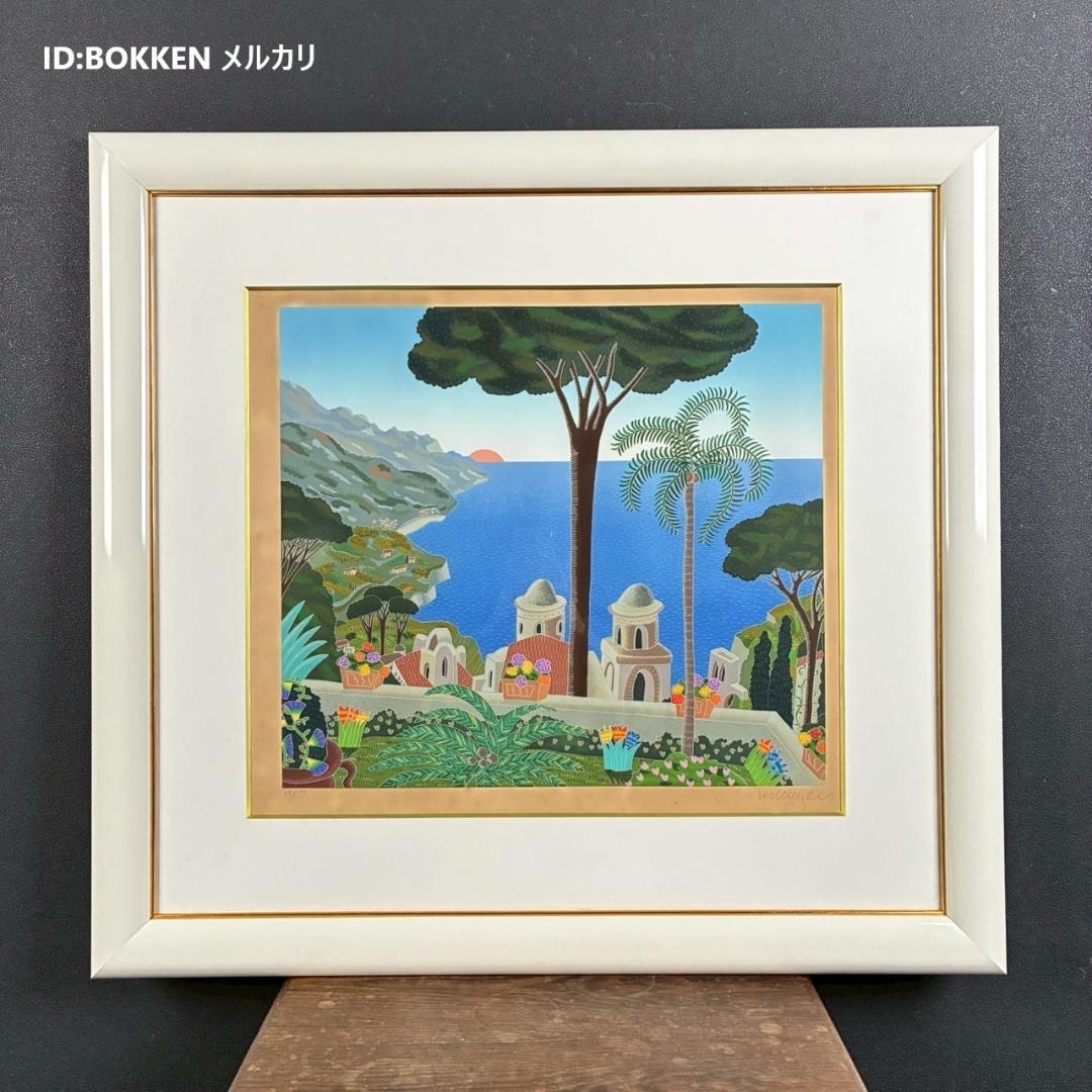 トーマス・マックナイト「Villa Rufolo」シルクスクリーン 直筆サイン入