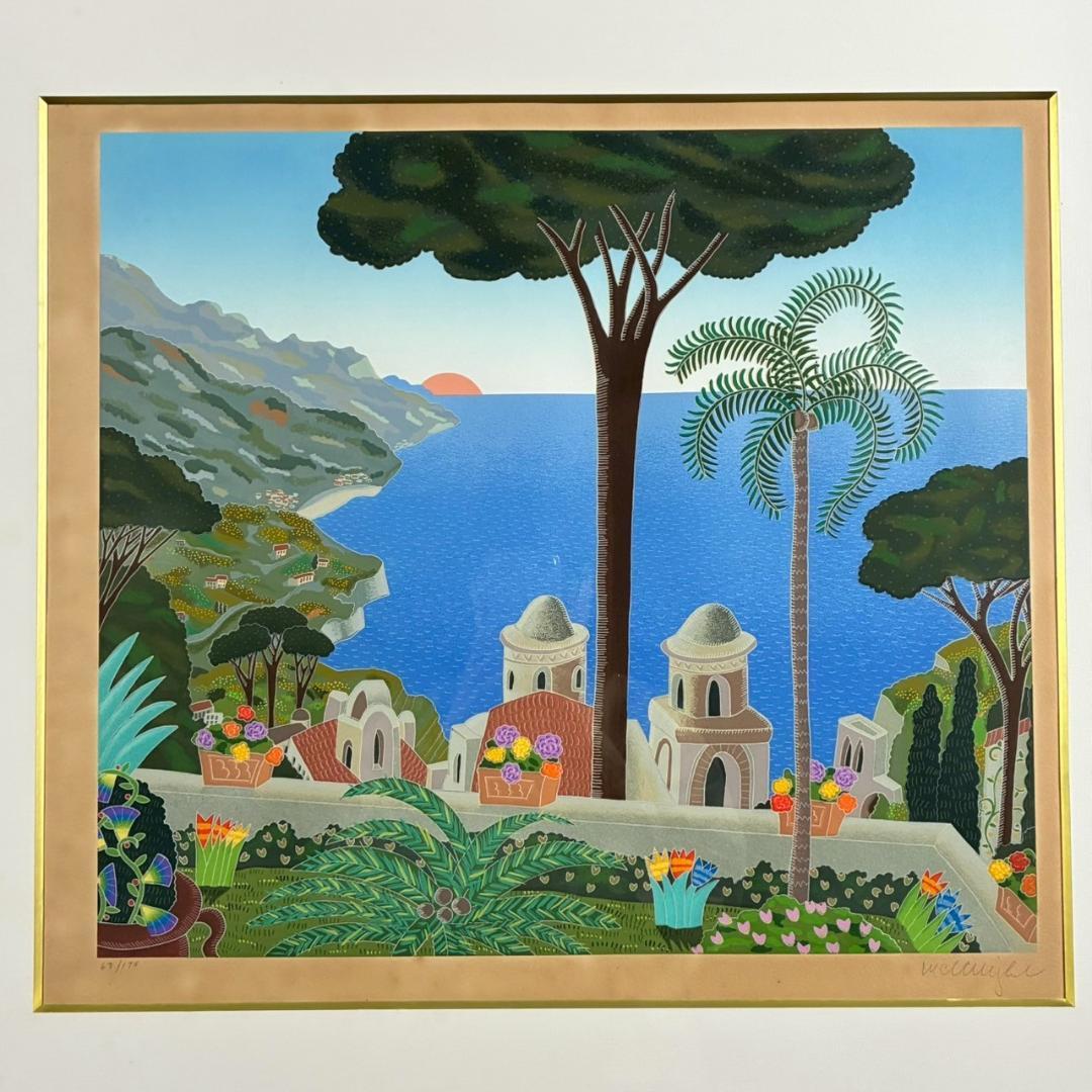 トーマス・マックナイト「Villa Rufolo」シルクスクリーン 直筆サイン入