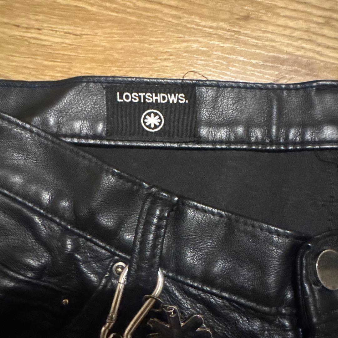 lostshdws フレアレザーパンツ 30