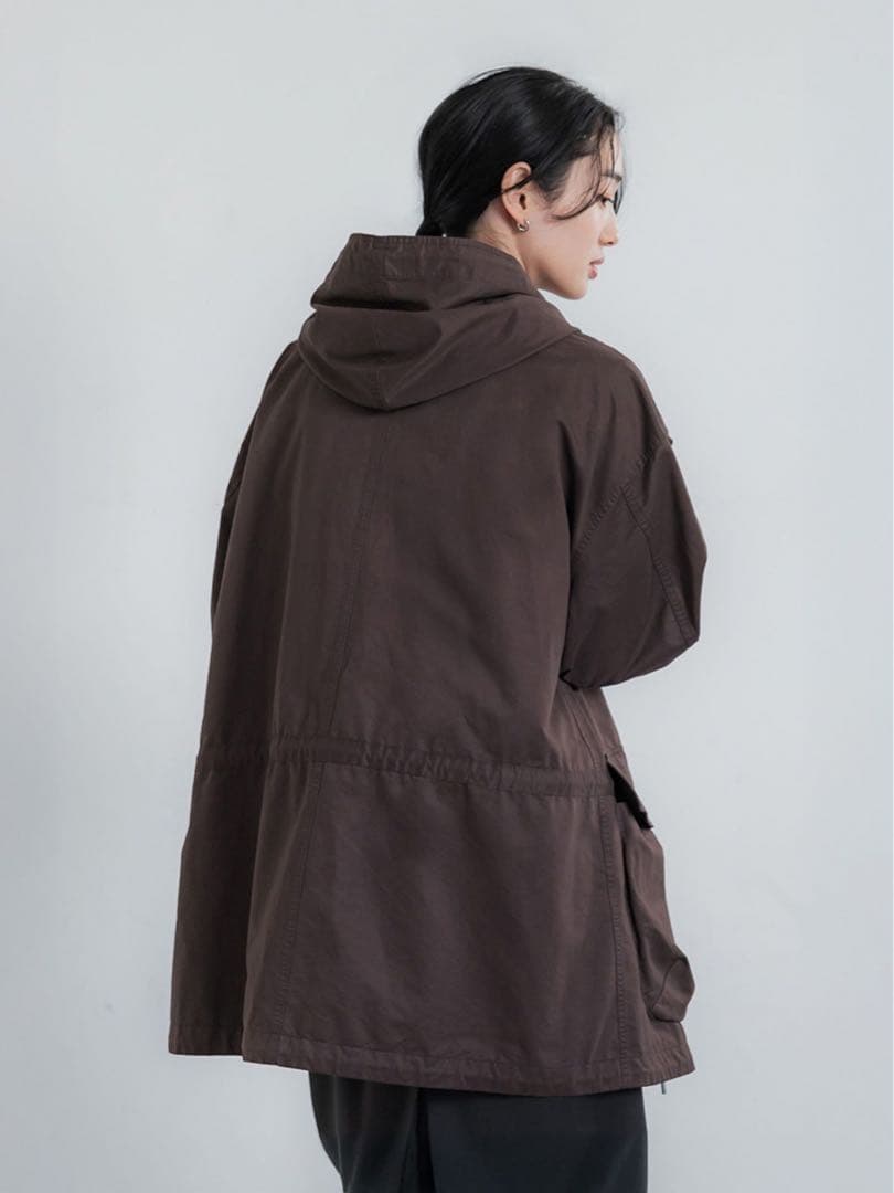 crewre クルーレ ピーチスキンモッズコート　ダークブラウン