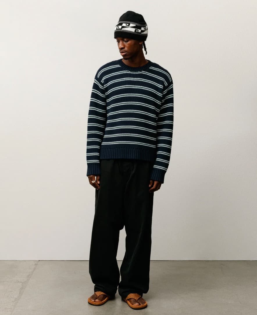 トップス stussy CHUNKY COTTON STRIPE SWEATER