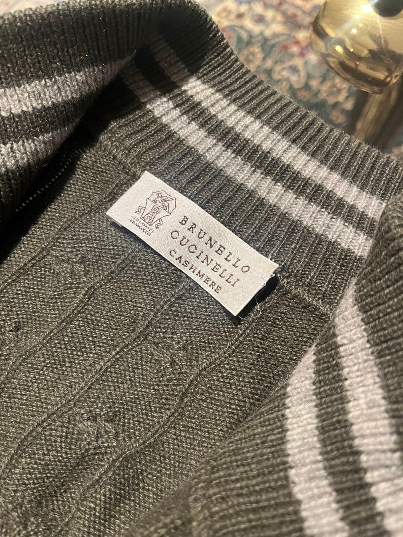 BRUNELLO CUCINELLI カシミヤ ケーブルニット セーター　52