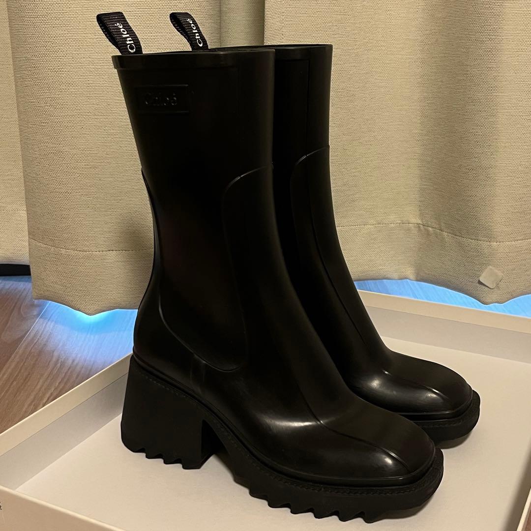 F*x様 超美品 Chloe クロエ レインブーツ ブラック 2025SS