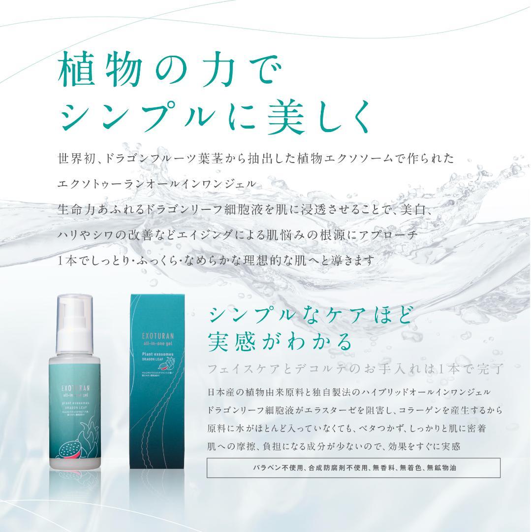 【日本初☆生エクソソーム】EXOTURANオールインワンジェル100ml 2本