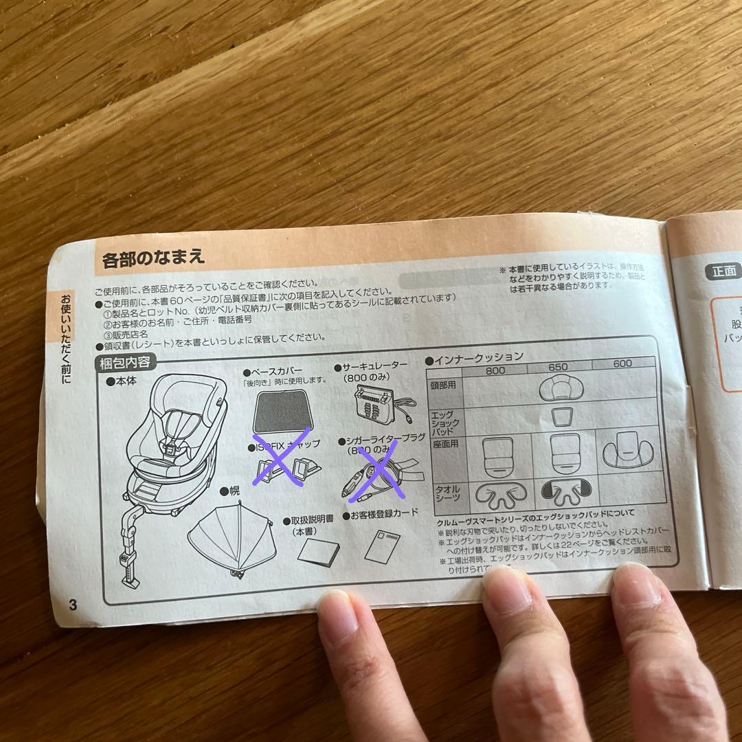 Combi チャイルドシート　クルムーヴ　スマート