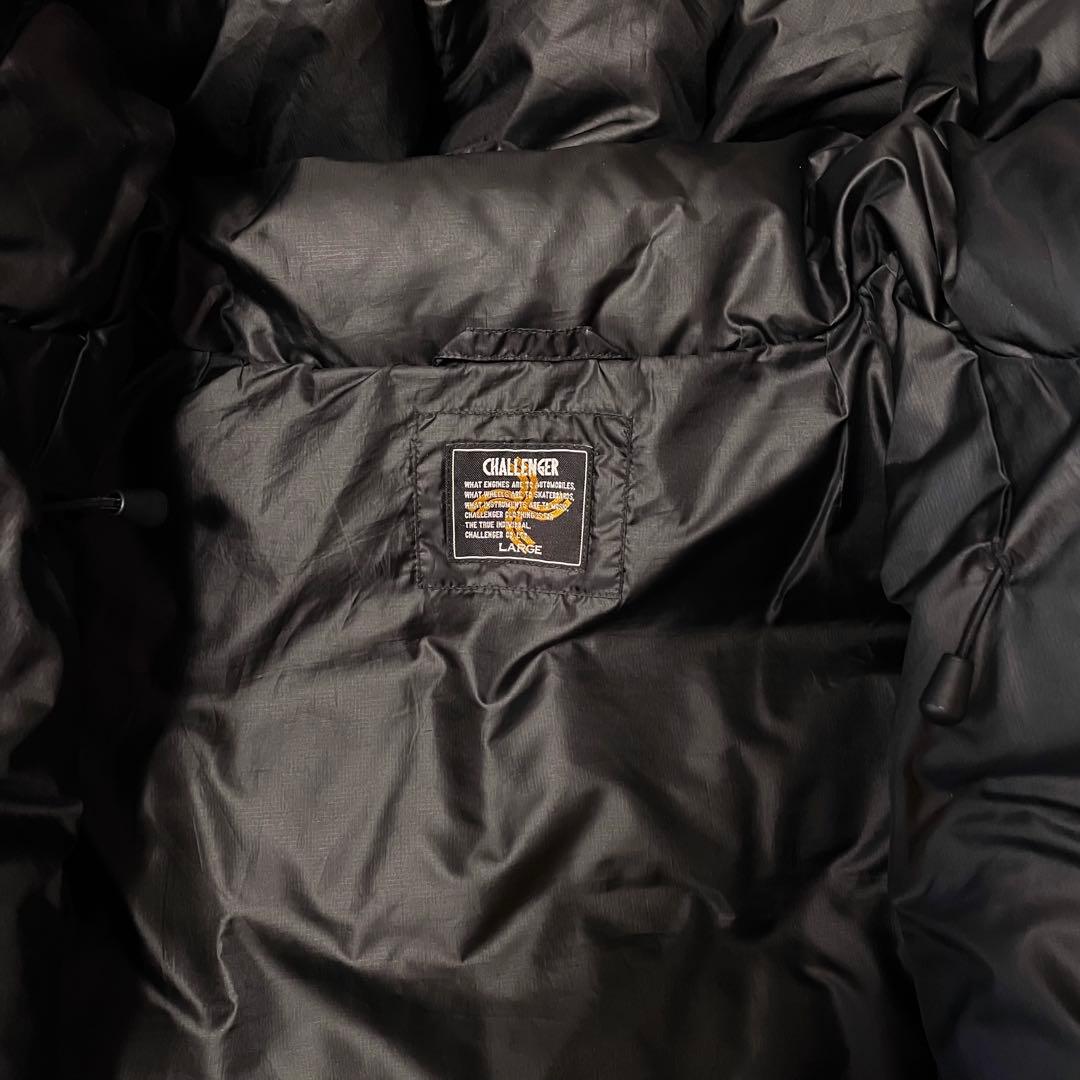 challenger ダウンジャケット　黒×紺　Lサイズ
