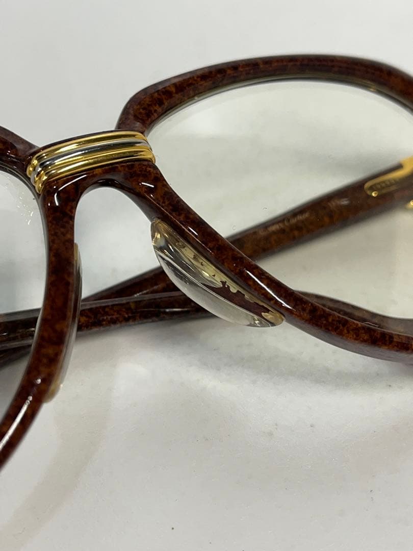 Cartier サングラス　トリニティ　ブラウンカラー　メガネ　フレーム