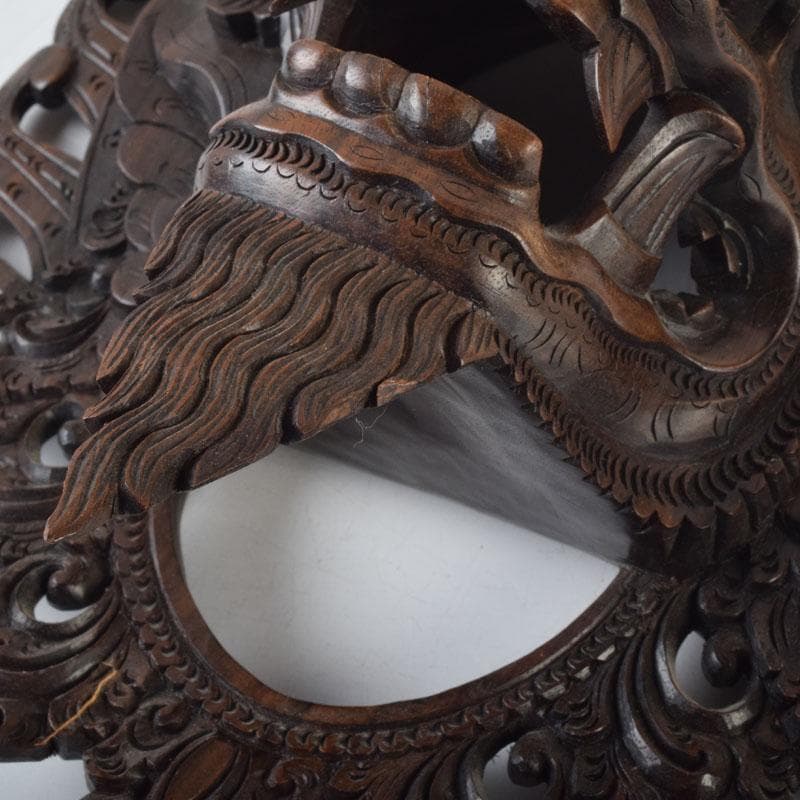 バリ島　インドネシア　木彫　ガルーダ　面　壁飾　置物　2点まとめて　N9064A