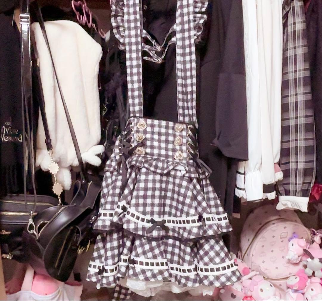‬ ‪︎❤︎‪︎リズリサ 黒チェックスカパン‬ ‪︎❤︎‪︎