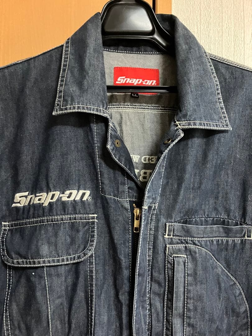 Snap-on ダークデニム オーバーオール つなぎ