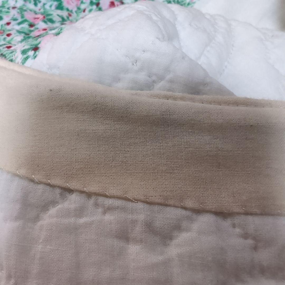 70s花柄パッチワークキルティングノースリーブロングワンピース