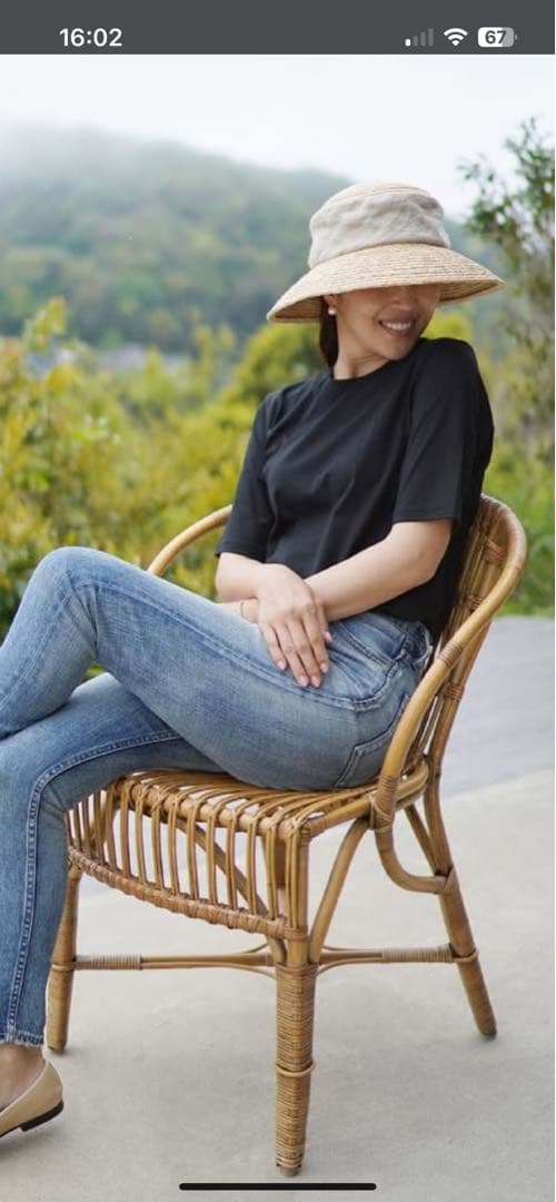 【極美品】the9shop サマーハット　2021年ベージュ　鈴木六夏さん