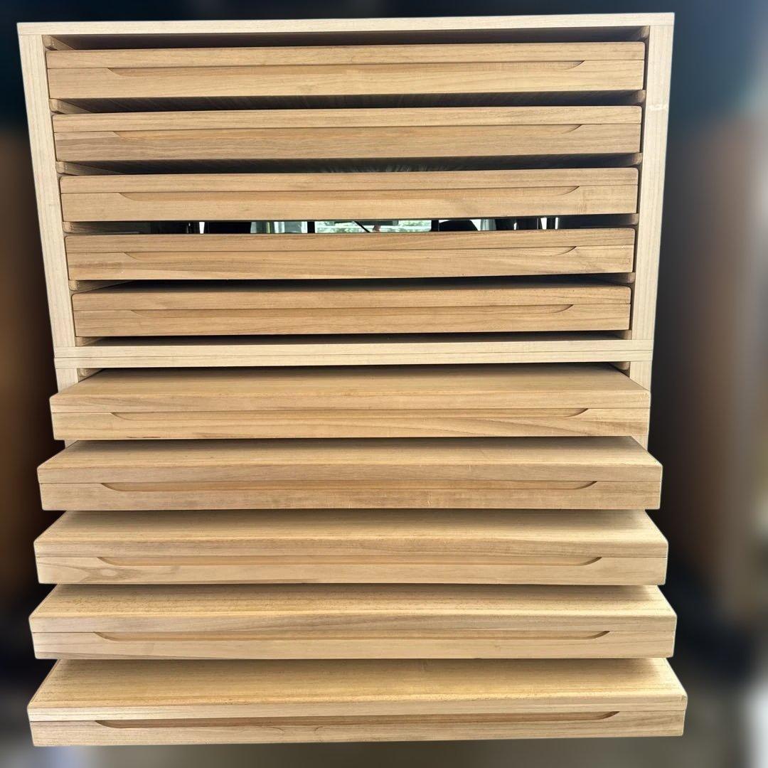 システム総桐タンス。桐箪笥 桐たんす 10段 和服 着物 衣裳箱 ボックスタイプ