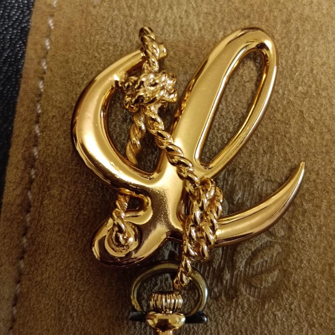 ロエベ　時計　ブローチ　ロゴ　ゴールド　付属品あり