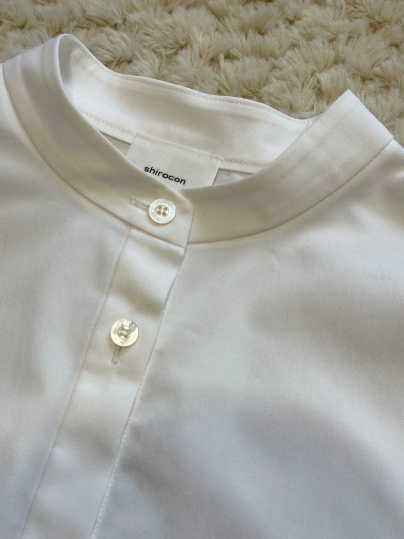 yori ヨリシロコン ホイップカラーブラウス 36 美品