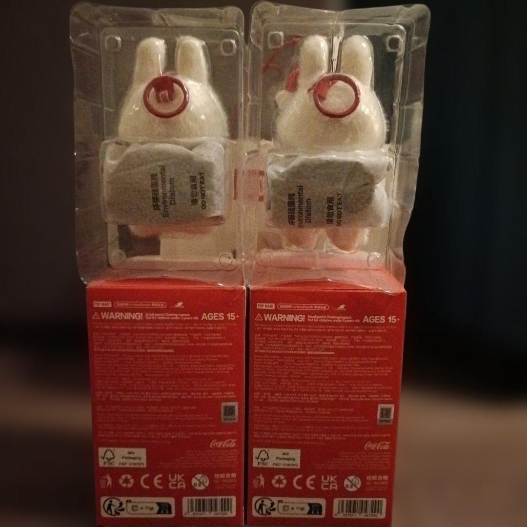 新品　ポップマート　コカ・コーラ ぬいぐるみ 2体セット　ラブブ