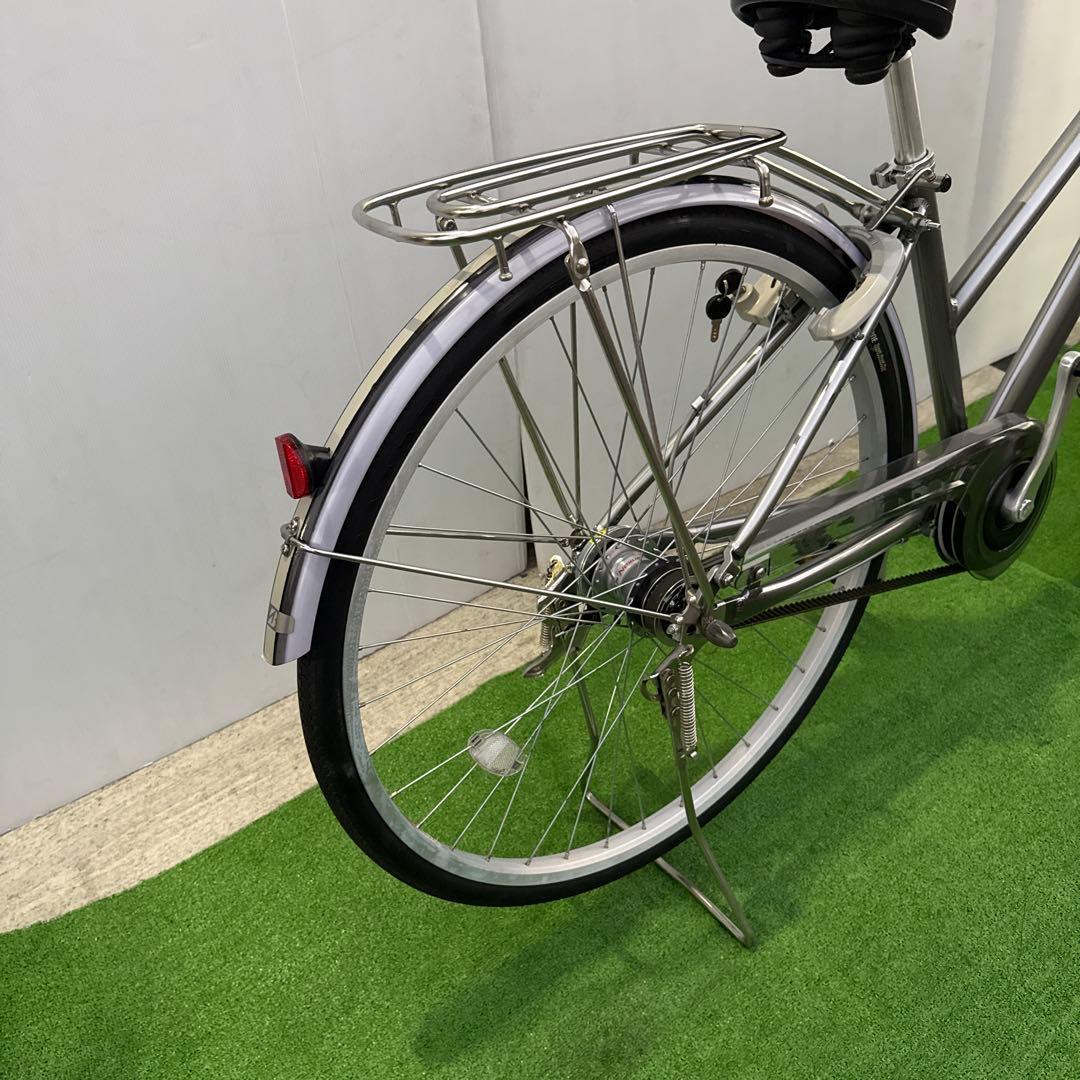 ブリヂストン アルベルト自転車27インチ 内5速 シルバー美品【引き取り限定】
