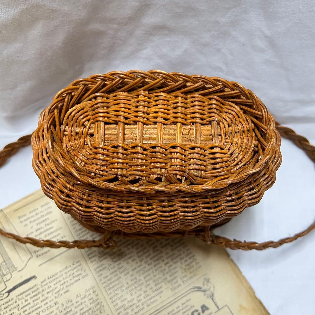 フランス アンティーク パニエ バスケット ラタン　籐編みかご ドールパニエ