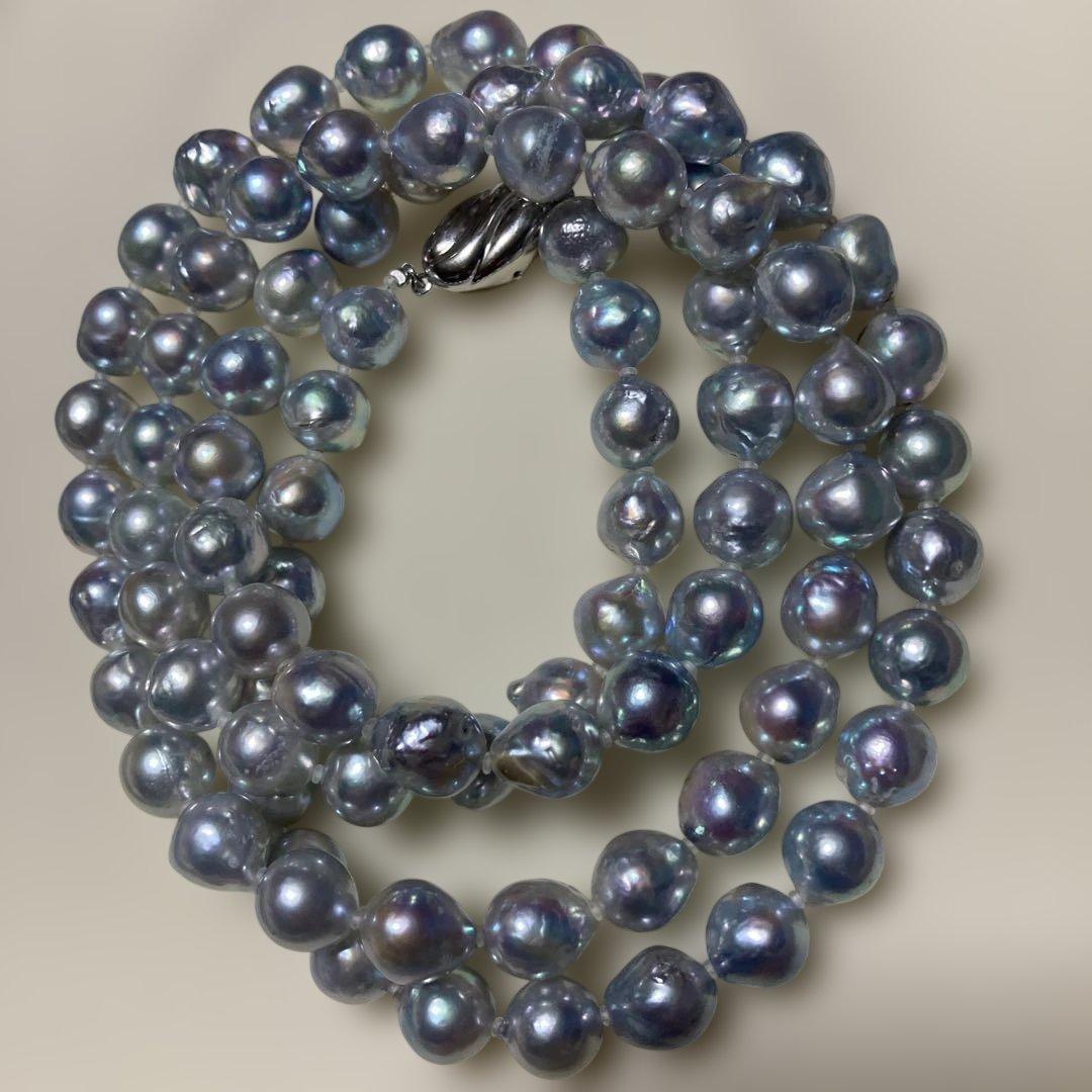 ご予約品、真珠ネックレス、あこやロング