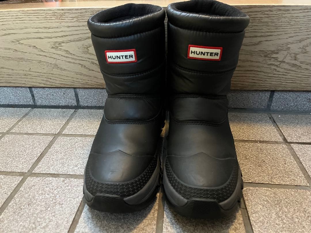 ア*ュ様 ハンター HUNTER スノーブーツ ブラック　黒　UK6 24.5c