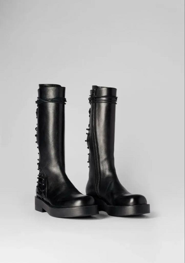 美品 ann demeulemeester バッグレースアップブーツ