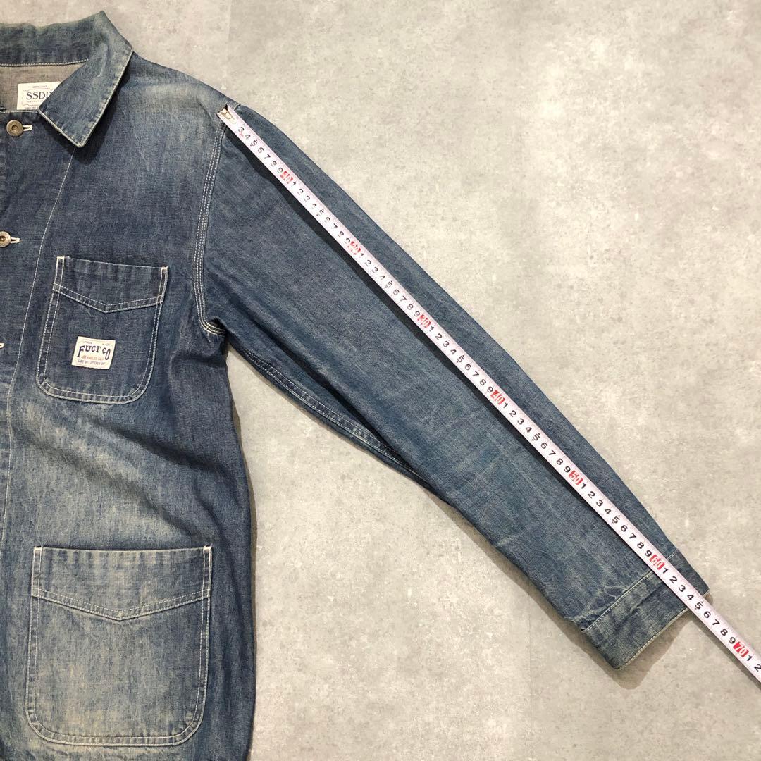 FUCT SSDD デニム カバーオール M ファクト 刺繍 インディゴ
