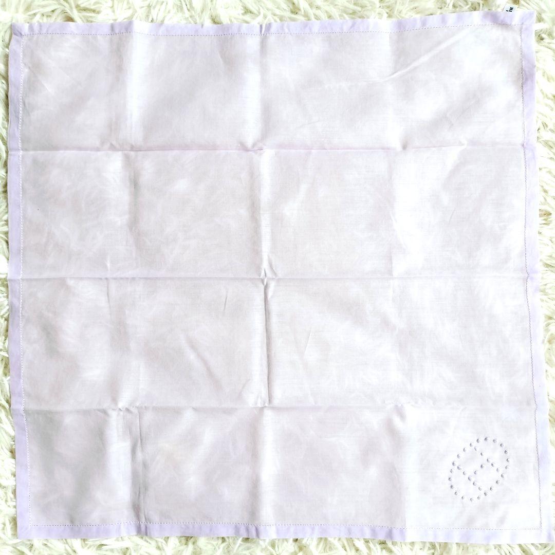 未使用品☆HERMES エルメス☆ハンカチ ラライトパープル コットン