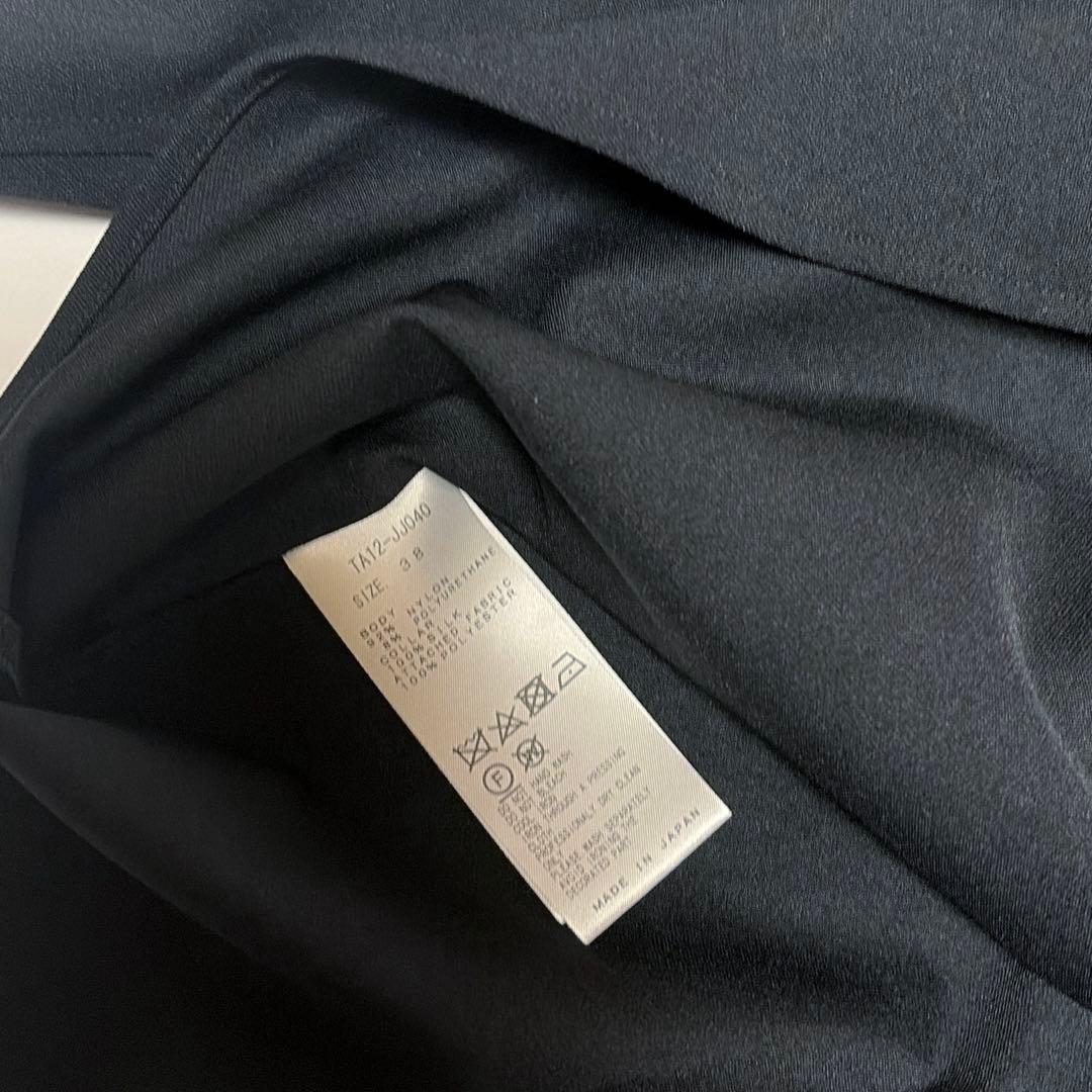 TOGA トーガ デザインシャツ 黒×白 ビッグカラー クリーニング済み