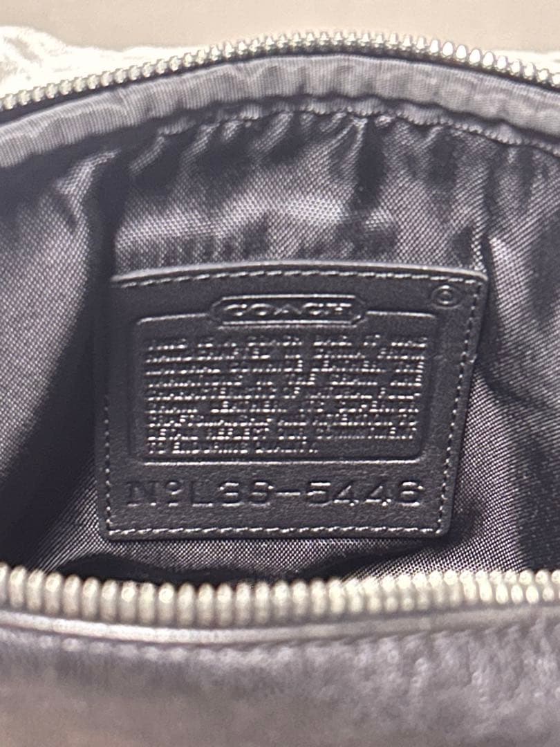 【美品】COACH コーチ ボディバッグ 本革 ブラック