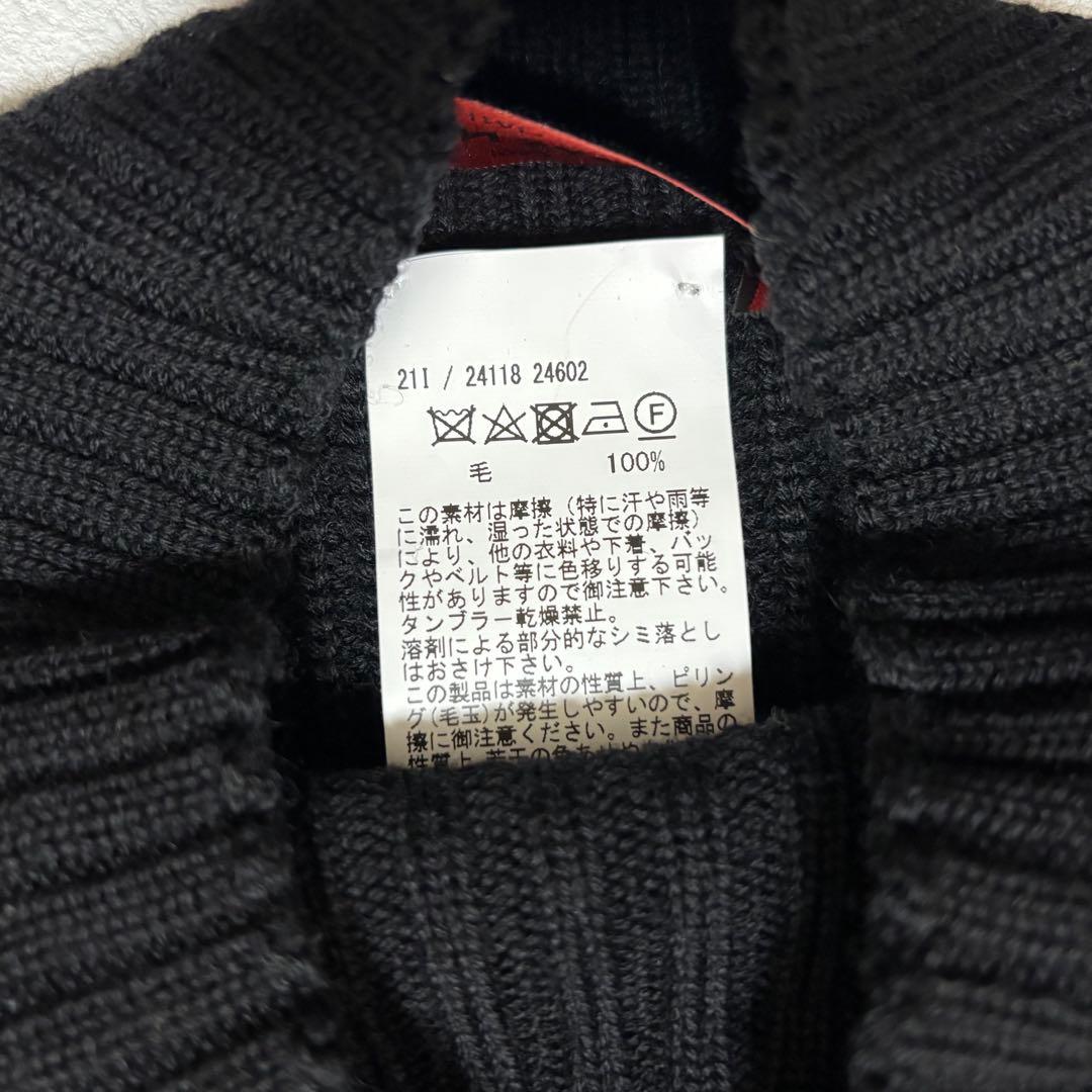 グランサッソ 8G レインウール モックネックニット ブラック 50 約5万円