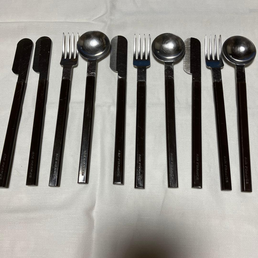 AIR FRANCE エールフランス　機内食　カトラリーセット3セット➕ナイフ1