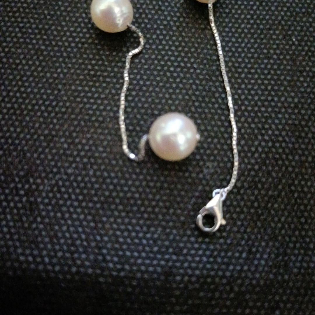 「超美品」TASAKIアコヤ大粒パールステーションネックレス95cmWGK18