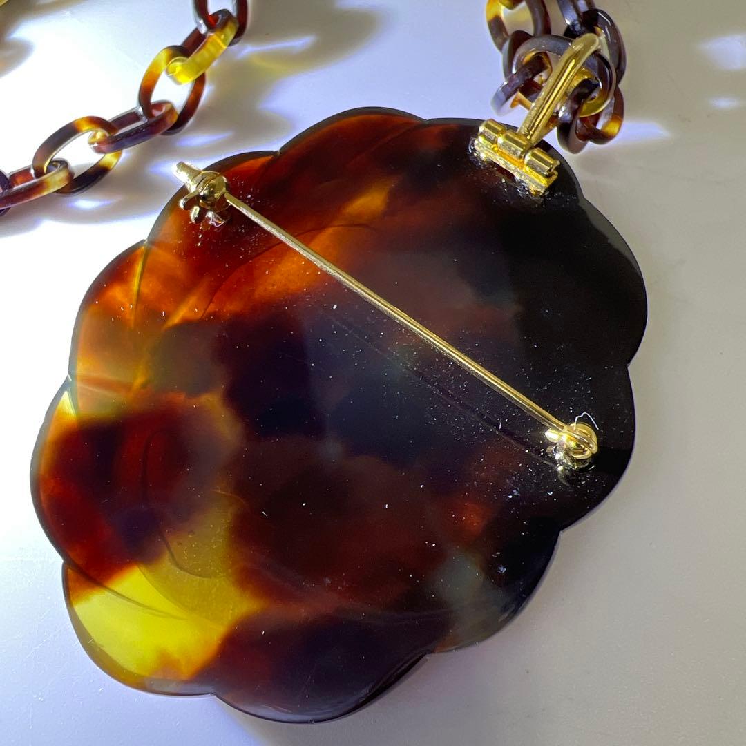 専用本鼈甲　シェルカメオチェーンネックレス　20g 東Y8-0114☆2Fトヒチ