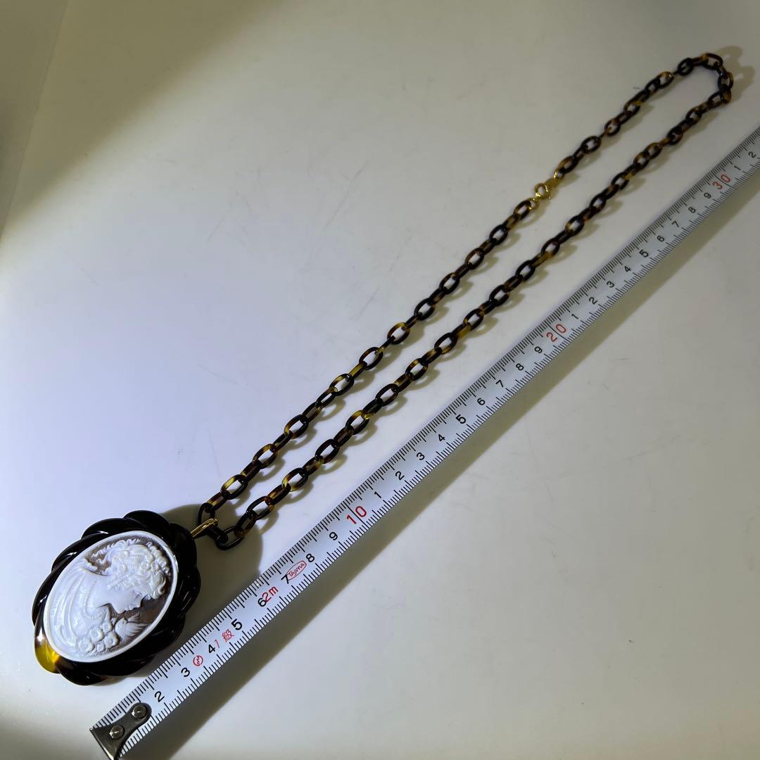 専用本鼈甲　シェルカメオチェーンネックレス　20g 東Y8-0114☆2Fトヒチ