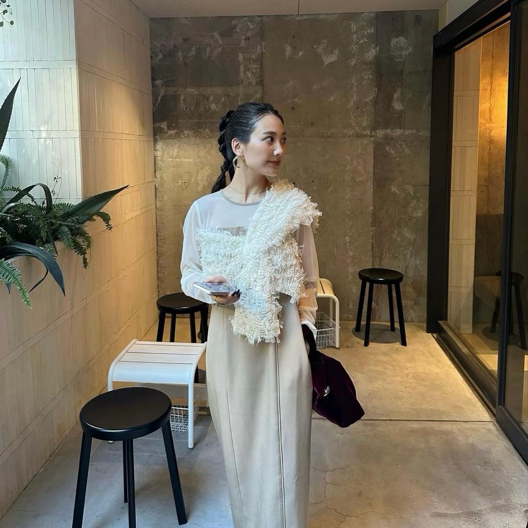 【2/14まで値下げ】アンドレスド niana　オケージョンドレス　ベージュ　S