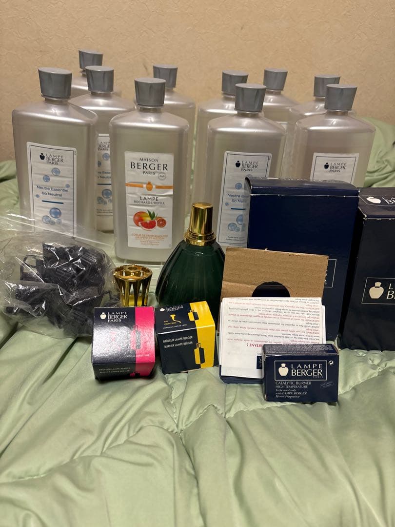 【豪華セット】ランプベルジェ アロマランプ 本体 & オイル10L 替芯・付属品