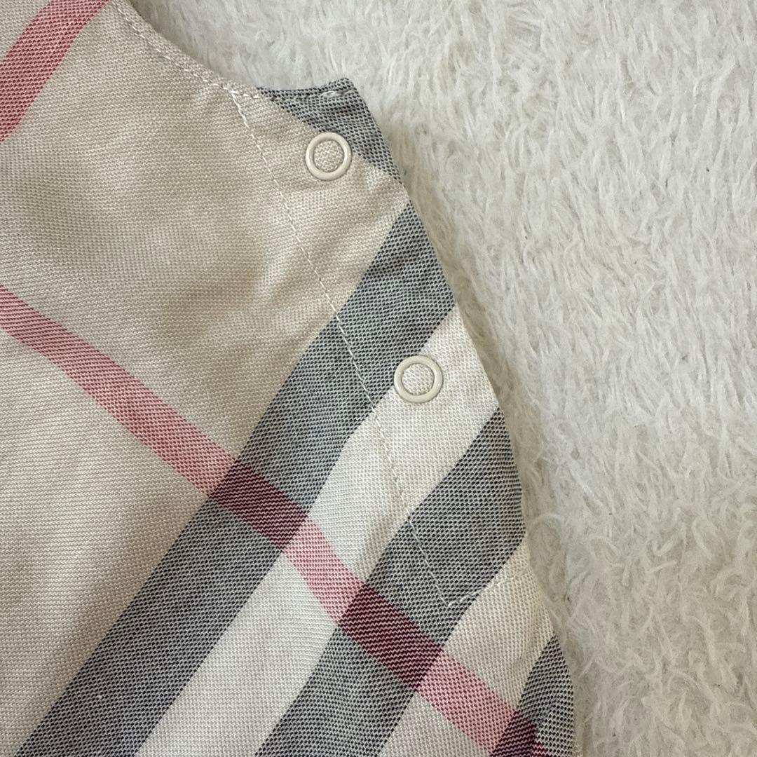 き　BURBERRY チェック柄ロンパース 80cm 美品