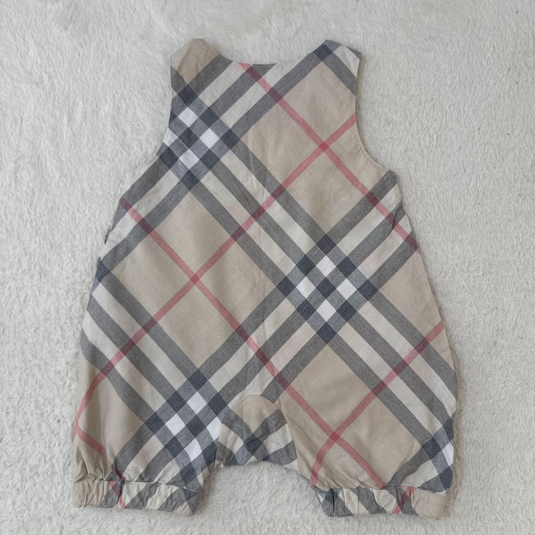 き　BURBERRY チェック柄ロンパース 80cm 美品