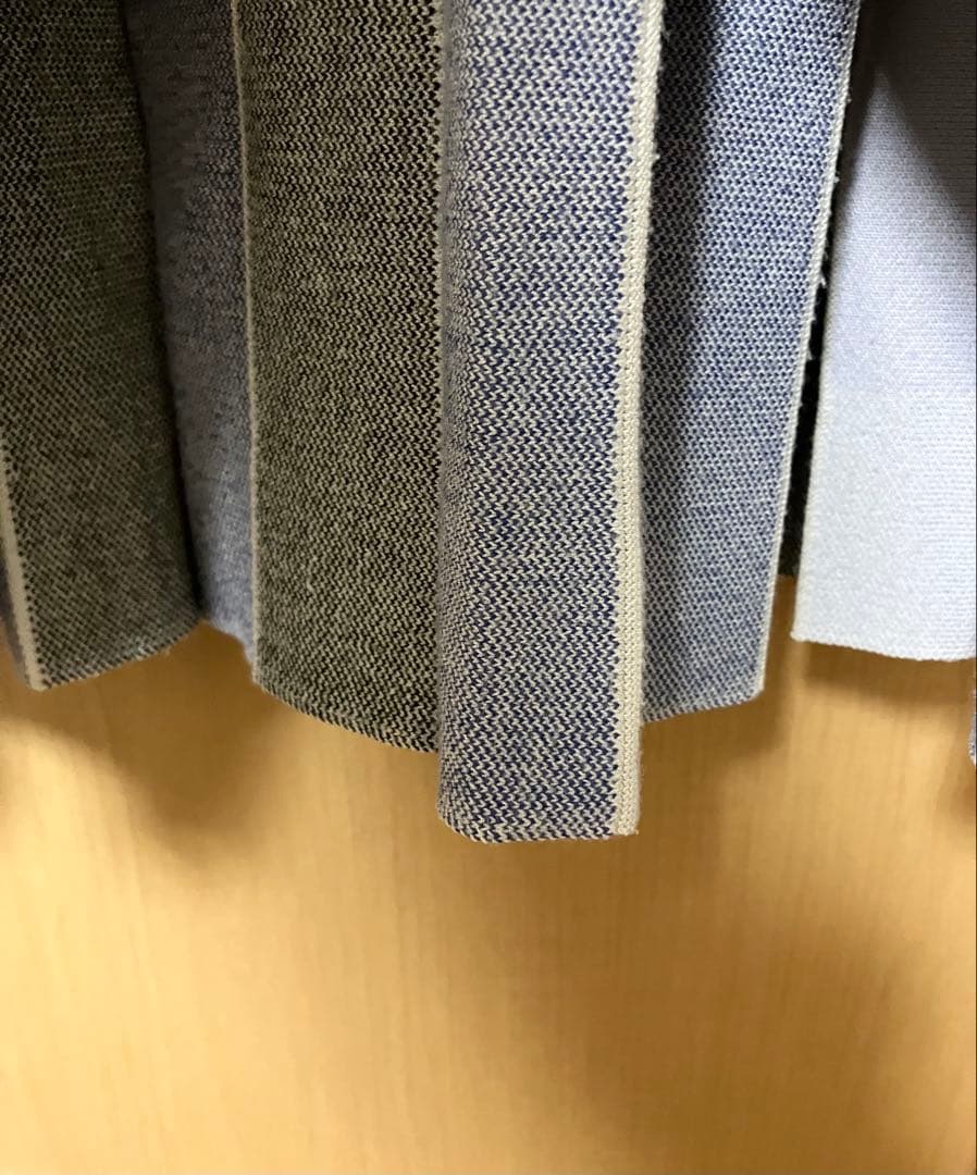 【クリーニング済み】 ジオメトリックプリーツニットワンピース 38