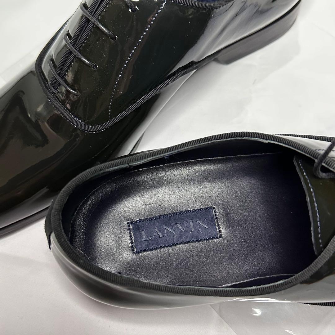 新品未使用☆ランバン☆エナメルシューズ☆ブラック☆本革☆オペラパンプス☆201