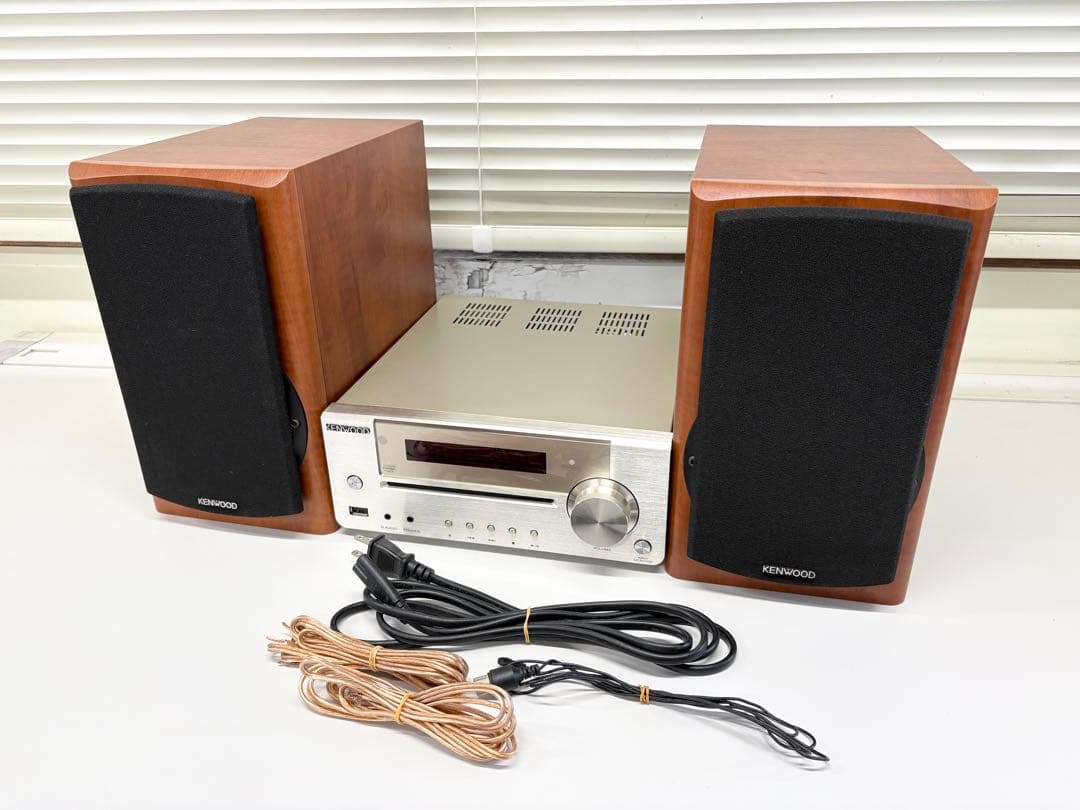 KENWOOD K-735 ミニコンポ 木目スピーカー付