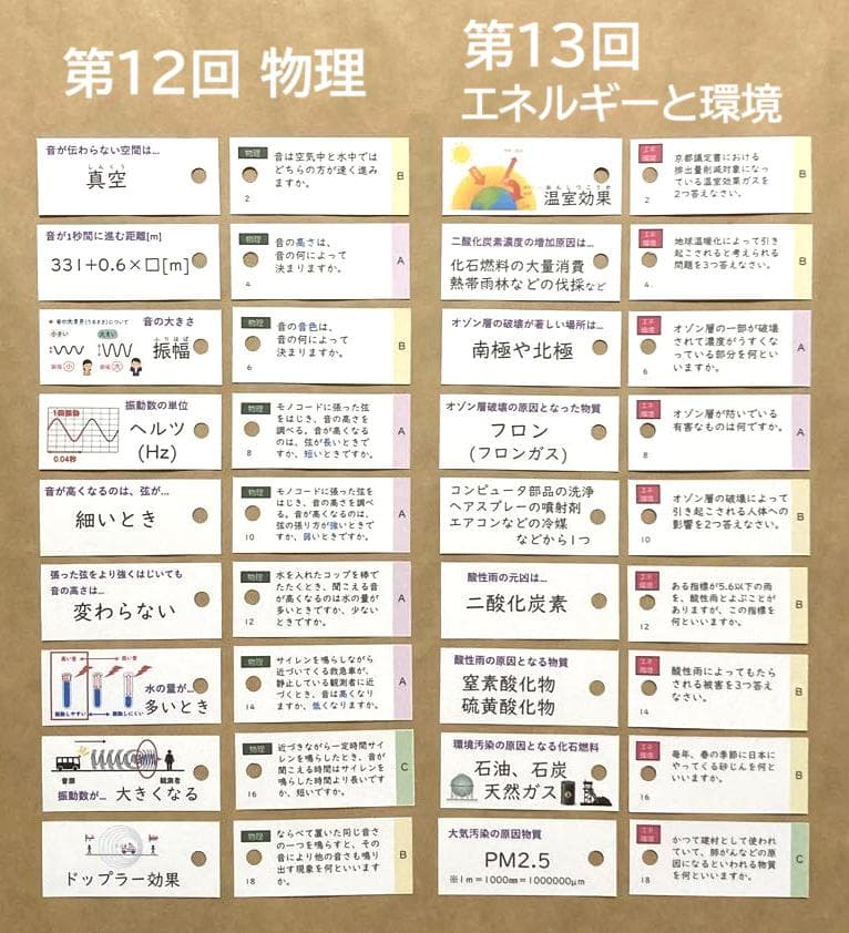 ☆大特価☆カット済 【中学受験】理科の基本事項 5・6年暗記カード フルセットb