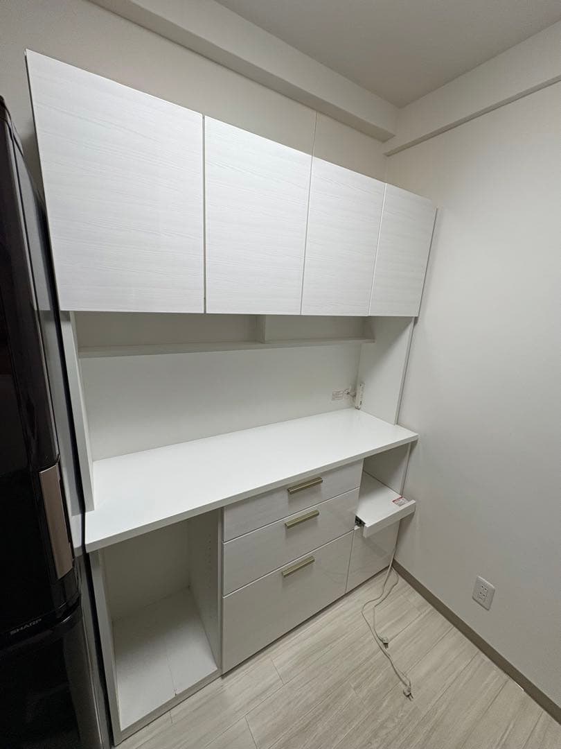 ニトリ 幅140cm キッチンボード ソレル 140KB WH 食器棚 ホワイト