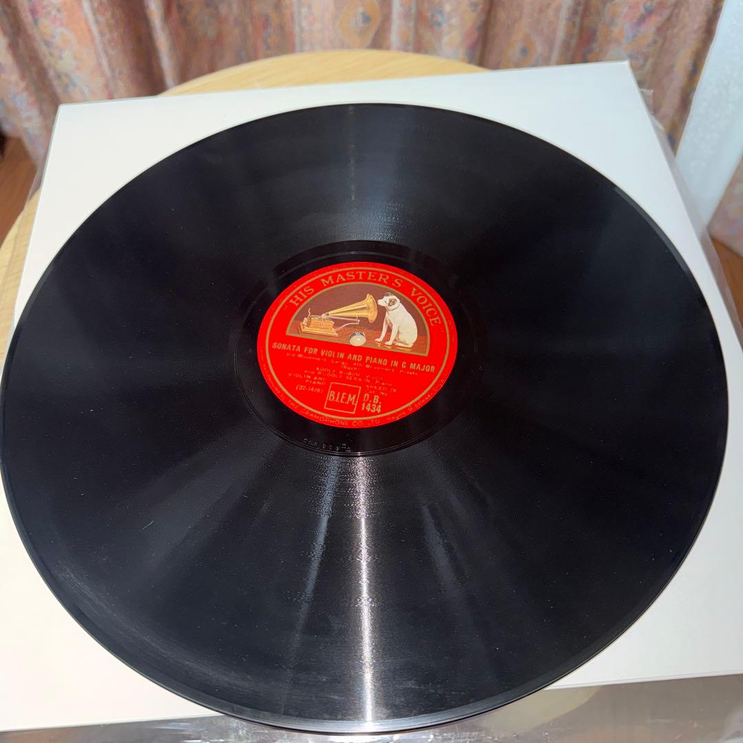 SP英盤HMVアドルフブッシュandゼルキン/バッハviolin sonata