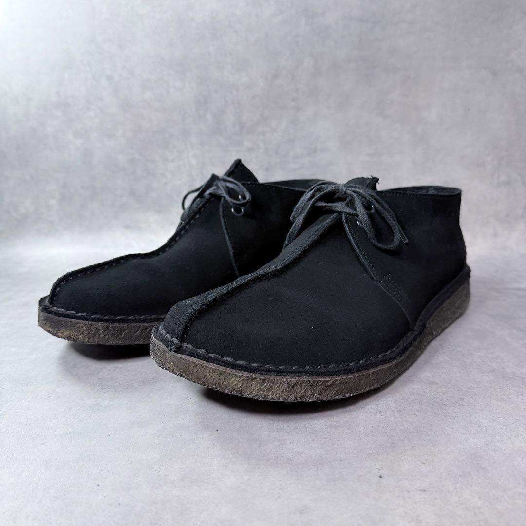 良品 クラークス デザートトレック スエード 黒 センターシーム ブーツ　28
