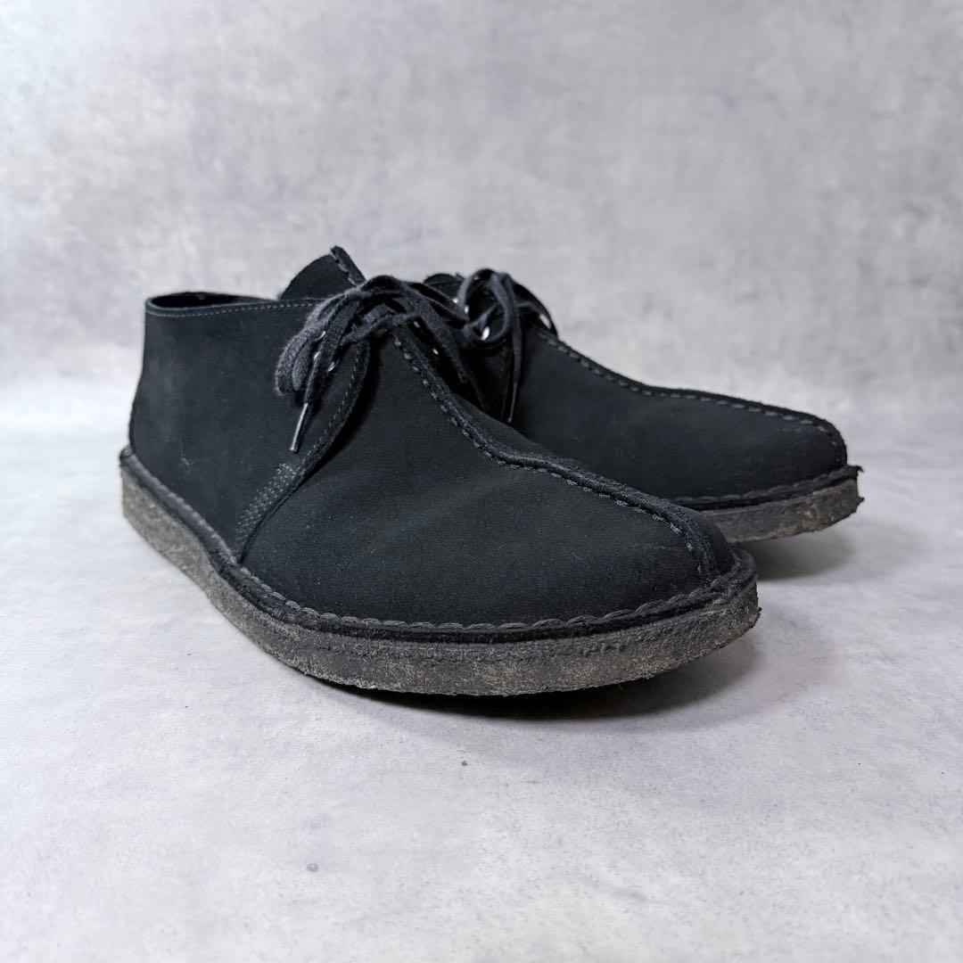 良品 クラークス デザートトレック スエード 黒 センターシーム ブーツ　28