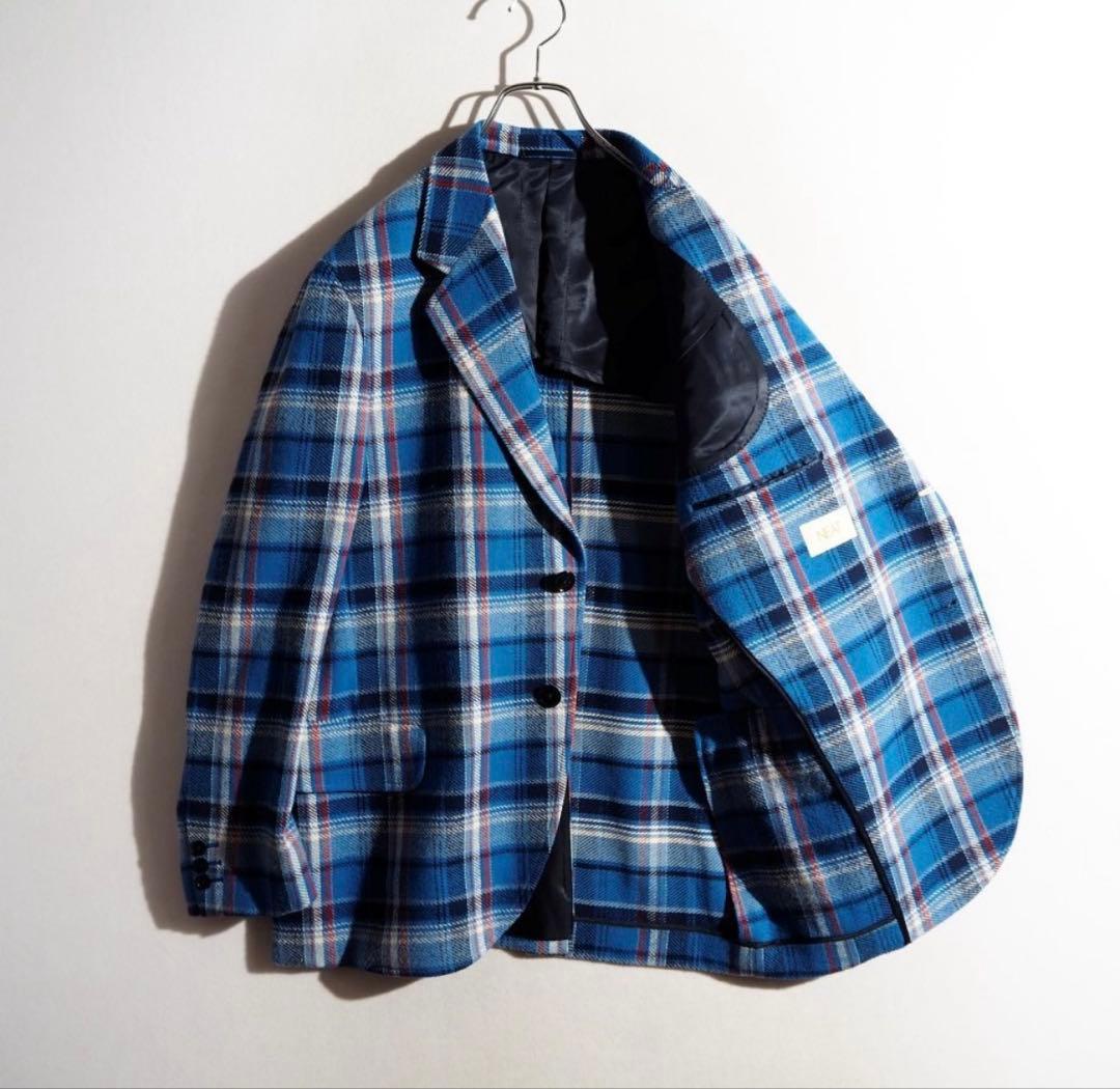 NEAT 25AW CHECK LOCKSMITH JACKET ブルー 48