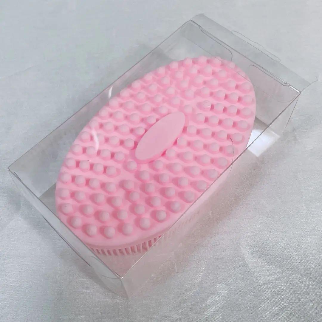 ⭐️早い者勝ち❣️シリコンマッサージブラシ　バスブラシ柔らかい　お風呂　楕円形